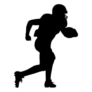 American Football Player Silhouette