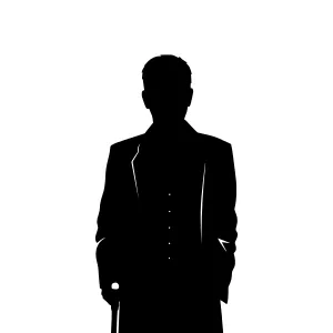 Silhouette Businessman - Minimalist Vector Illustration