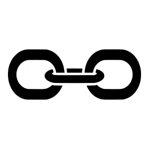 Link Icon - Black Outline Vector