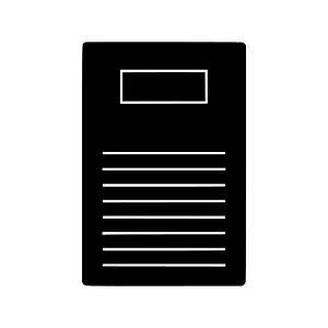 Black Document Outline Icon - Minimalist Design