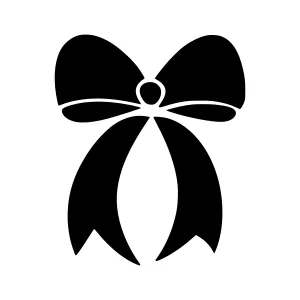 Black Bow Tie Icon - Minimalist Vector Illustration