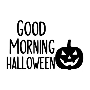Good Morning Halloween Typography Illustration
