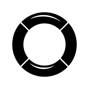 Black Circle Icon - Minimalist Design