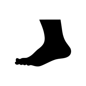 Foot Silhouette Vector Icon