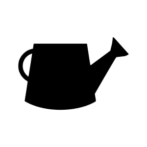 Silhouette Watering Can Icon