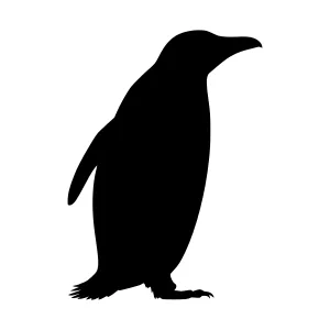 Black Penguin Silhouette Vector