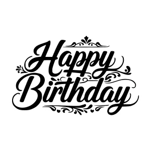 Elegant Happy Birthday Typography Design