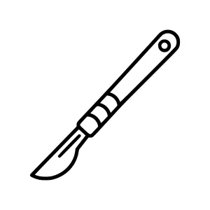 Scalpel Icon - Line Art Illustration