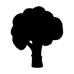 Black Tree Silhouette Vector Graphic