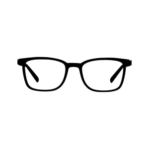 Black Eyeglasses Icon - Vector Illustration