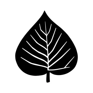 Black Leaf Silhouette Vector Illustration