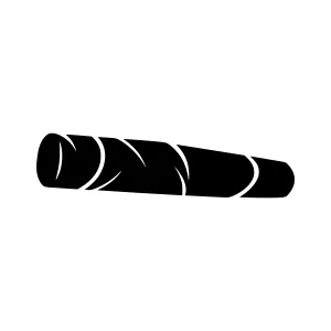 Abstract Cylinder Silhouette Vector Icon