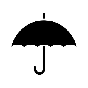 Simple Black Umbrella Icon