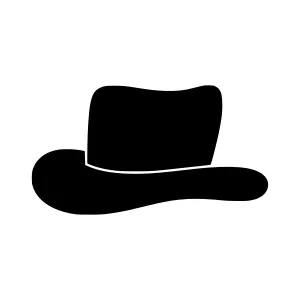 Black Silhouette Hat Icon