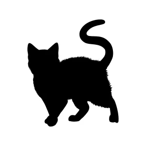Silhouette Cat Vector Graphic