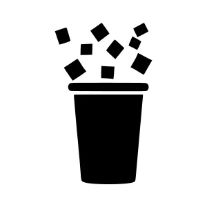 Coffee Cup with Falling Cubes - Icon