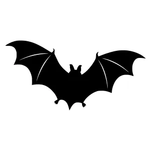 Black Bat Silhouette Vector Illustration