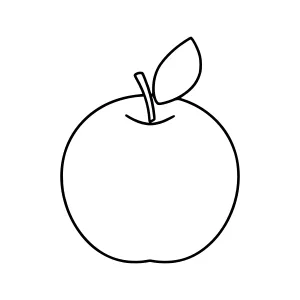 Line Art Apple Illustration