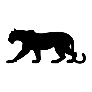 Black Panther Silhouette Vector Graphic
