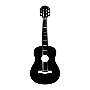 Silhouette Guitar Music Icon