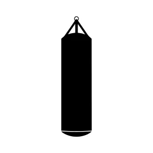Silhouette Boxing Bag - Simple Vector Icon