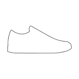 Minimalist Shoe Outline Vector Illustration