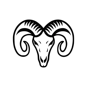 Ram Head Emblem - Vector Graphic Design