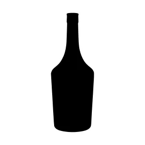 Bottle Silhouette - Black on White