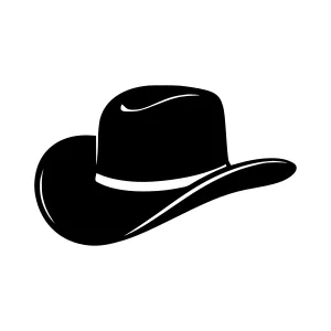 Black Cowboy Hat Silhouette