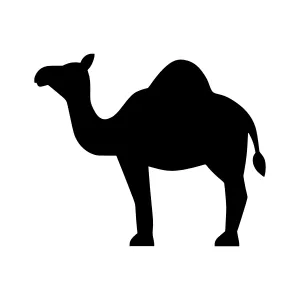 Camel Silhouette Vector Icon