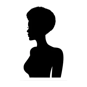 Black Woman Silhouette Profile