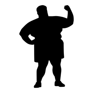 Silhouette of Muscular Man