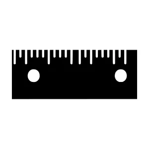 Black Measuring Tape Icon - Vector Illustration