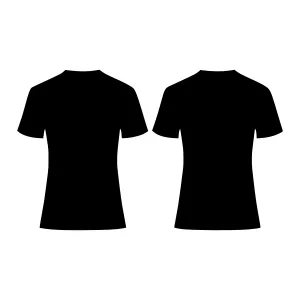 Black T-Shirt Mockup - Vector Graphic