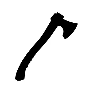 Black Axe Silhouette Vector Icon