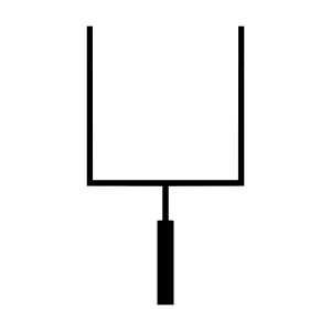 American Football Goalpost Icon - Vector Illustration