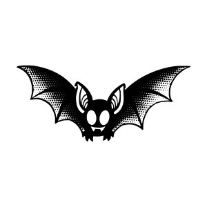 Cute Cartoon Bat Graphic Vector Illustration