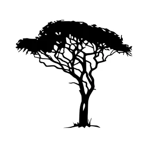 Silhouette Tree - Minimalist Black & White