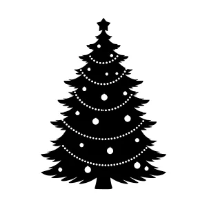 Black Christmas Tree Silhouette