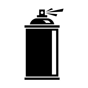 Spray Paint Can Icon - Black Silhouette
