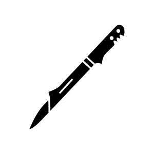 Black Knife Icon - Vector Illustration