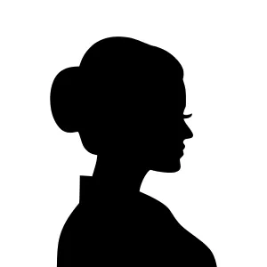 Silhouette Woman Head Profile - Minimalist Vector