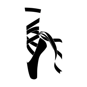 Black Ballet Shoe Silhouette