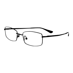Black Metal Glasses Vector Illustration