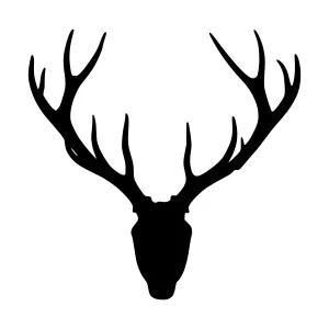 Deer Head Silhouette - Minimalist Design