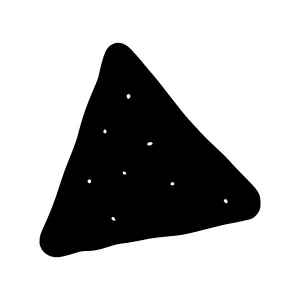 Black Triangle Chip Icon - Minimalist Vector