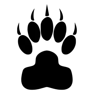 Black Paw Print Graphic Vector Icon