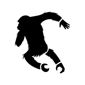 Silhouette Gorilla Acrobat