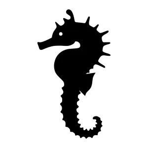 Silhouette Seahorse Graphic Vector Illustration