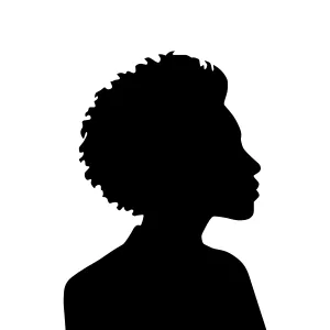 Silhouette Head Profile - African Woman